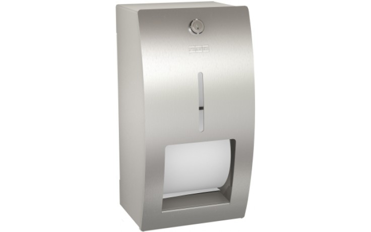 KWC STRATOS STRX672 dvojitý držák toaletního papíru 156x141mm nástěnný, hřídelový systém, nerez ocel, mat