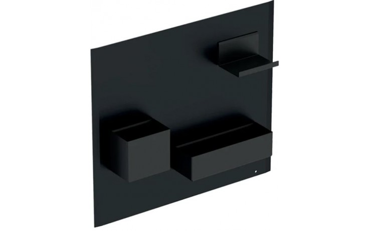 GEBERIT magnetická tabule 449x75x388mm, s úložnými přihrádkami, ocel, černá mat/láva mat