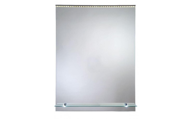 AMIRRO ORION OP zrcadlo 50x70 cm, s osvětlením, s poličkou