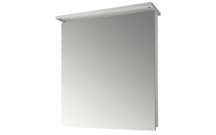 DŘEVOJAS SANI GAO 60 zrcadlová skříňka 60x70,6x20,7 cm, osvětlení, panty vlevo, lamino, lesklá bílá