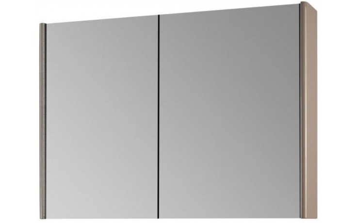 DŘEVOJAS ENZO GA2OE 100 zrcadlová skříňka 95,6x74,1x15,3 cm, osvětlení s regulací stmívání, s vypínačem a el. zásuvkou, lamino/MDF, vysoce lesklá bílá