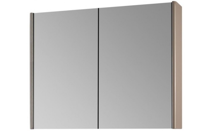 DŘEVOJAS ENZO GA2OE 80 zrcadlová skříňka 80,6x74,1x15,3 cm, osvětlení s regulací stmívání, s vypínačem a el. zásuvkou, lamino/MDF, vysoce lesklá bílá