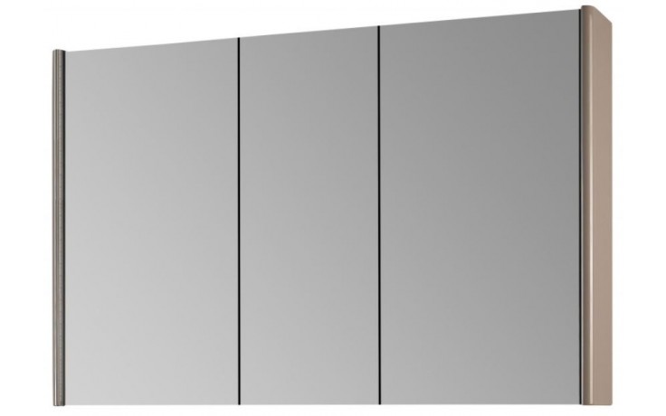 DŘEVOJAS ENZO GA3OE 120 zrcadlová skříňka 115,6x74,1x15,3 cm, osvětlení s regulací stmívání, s vypínačem a el. zásuvkou, lamino/MDF, vysoce lesklá béžová