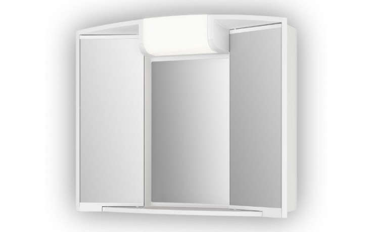JOKEY ANGY zrcadlová skříňka 59x50x15 cm, osvětlení, s vypínačem a el. zásuvkou, plast, bílá