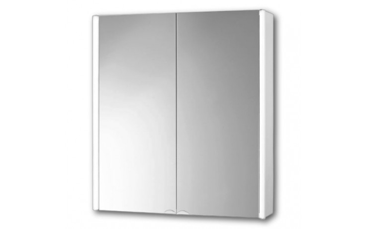 JOKEY CANTALU zrcadlová skříňka 67x73,5x16,5 cm, osvětlení, s vypínačem a el. zásuvkou, hliník, aluminium
