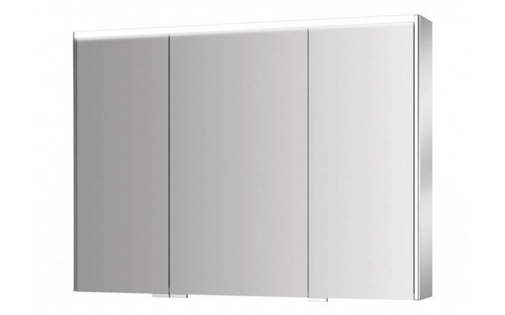 JOKEY DEKOR ALU III-HL LED zrcadlová skříňka 100x73,5x16,6 cm, osvětlení, s vypínačem a el. zásuvkou, hliník, aluminium