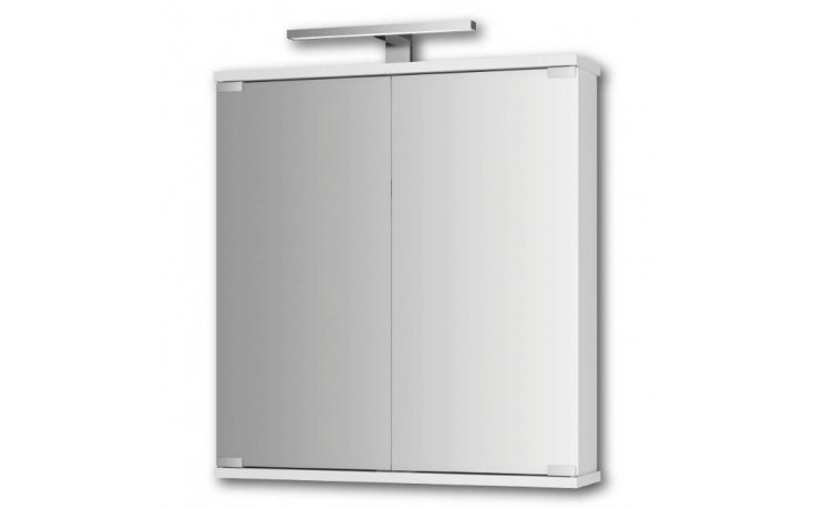 JOKEY KANDI LED zrcadlová skříňka 60x70,2x19,4 cm, osvětlení, s vypínačem a el. zásuvkou, MDF/dřevo, bílá