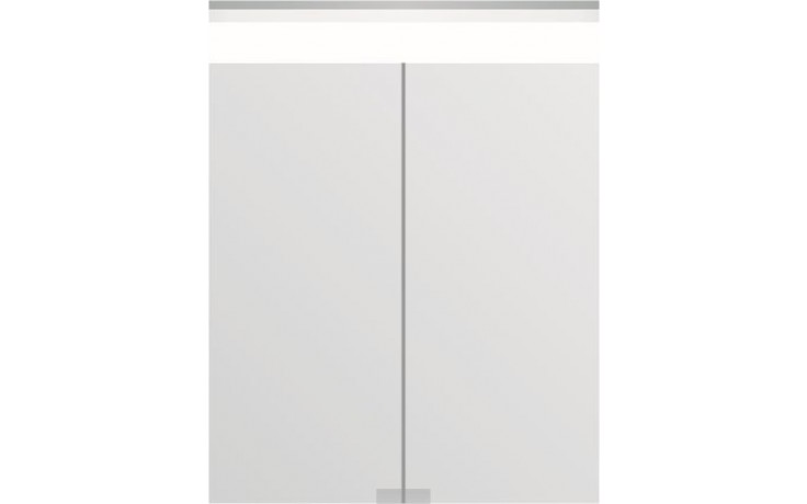 TIMERA GASPRA HSGV zrcadlová skříňka vestavná 60x74,7x15 cm, osvětlení, s vypínačem a el. zásuvkou, hliník, stříbrná