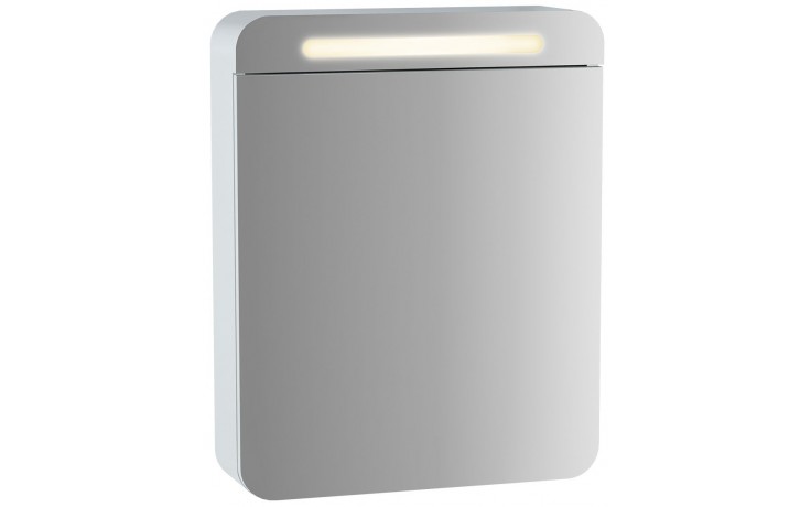 VITRA SENTO zrcadlová skříňka 60x70x15 cm, osvětlení, s vypínačem, panty vpravo, matt white