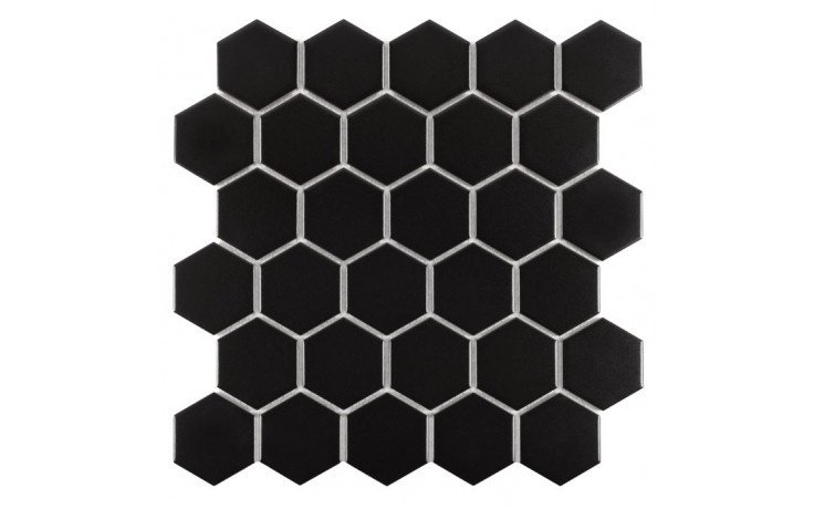 DUNIN HEXAGONIC mozaika 27,1x28,2(5,1x5,8)cm, mat, black