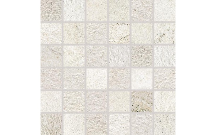 RAKO COMO mozaika 30x30(5x5)cm, reliéfní, mat, bílá