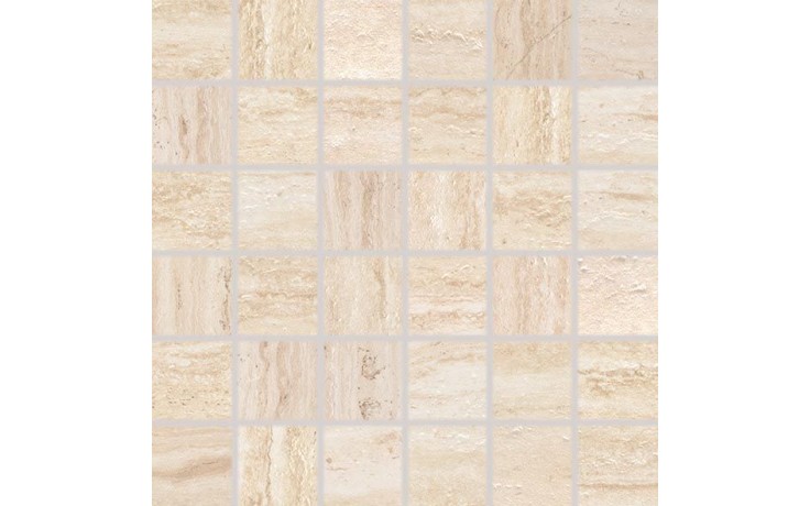 RAKO ALBA mozaika 30x30(5x5)cm, reliéfní, mat-lappato, béžová