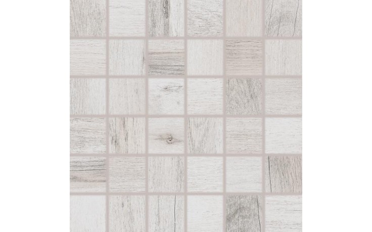 RAKO SALOON mozaika 30x30(5x5)cm, lepená na síti, mat, bílo-šedá