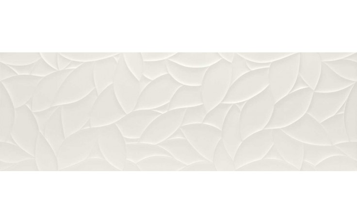MARAZZI ESSENZIALE obklad 40x120cm, velkoformátový,  struktura flora 3D, satén, bílá