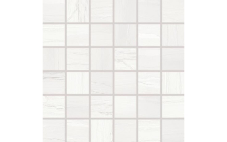 RAKO BOA mozaika 30x30cm, 5x5cm, lepená na síťce, bílá