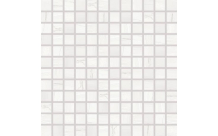 RAKO BOA mozaika 30x30cm, 2,5x2,5cm, lepená na síťce, bílá