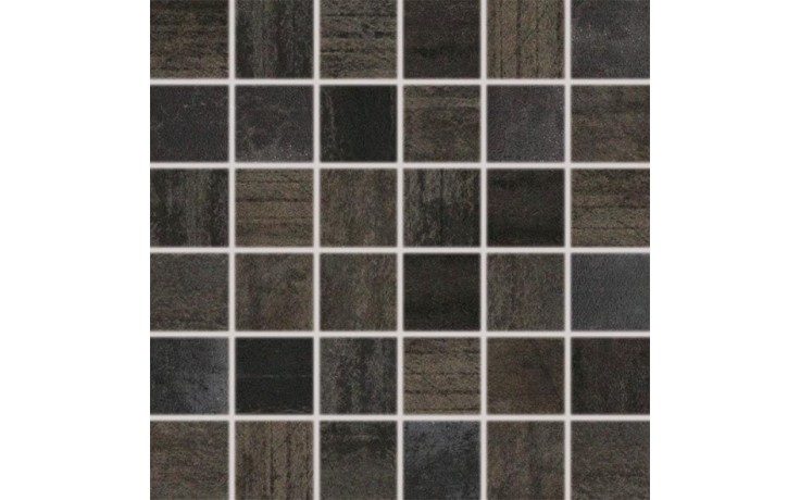 RAKO RUSH mozaika 30x30(5x5)cm, reliéfní, mat-lesk, černá