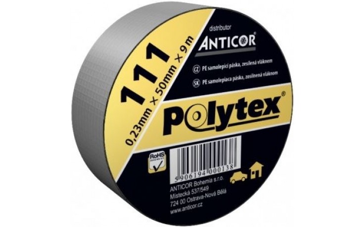 ANTICOR POLYTEX 111 páska 48mm, 50m plynotěsná, vodotěsná, voděodolná, šedostříbrná