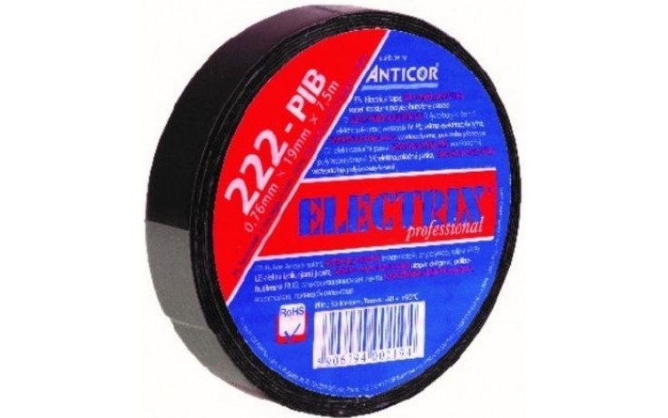 ANTICOR ELECTRIX 222 PIB páska 25mm, 3,5m elektroizolační, samosvařitelná, černá