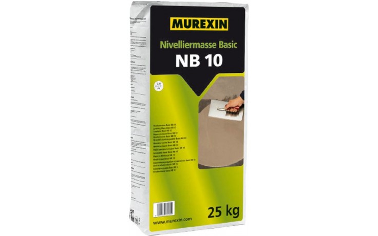 MUREXIN BASIC NB 10 nivelační hmota 25 kg, samozabíhavá, cementová, pod dlažby