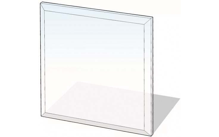 LIENBACHER sklo pod kamna 800x800mm, čtverec
