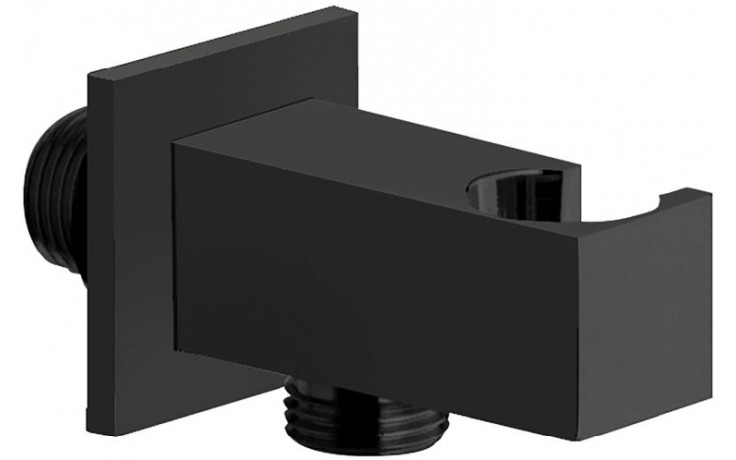 CONCEPT 200 BLACK připojovací kolínko 45x71,5mm, s držákem, hranaté, černá