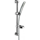 CRISTINA sprchová souprava 4-dílná, ruční sprcha, tyč, hadice, mýdlenka, chrom