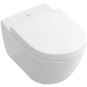 VILLEROY & BOCH SUBWAY 2.0 závěsné WC 370x560x365mm, s hlubokým splachováním, bez vnitřního okraje, Bílá Alpin