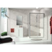 CONCEPT 100 NEW sprchové dveře 1200x1900mm posuvné, 1-dílné, s pevným segmentem, bílá/čiré sklo s AP