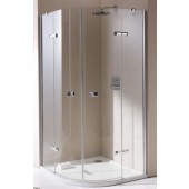 HÜPPE ENJOY PURE sprchový kout 90x90 cm, R500, křídlové dveře, lesklá stříbrná/čiré sklo 