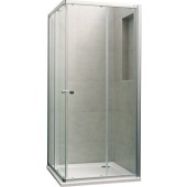 CONCEPT 100 sprchový kout 80x80 cm, rohový vstup, posuvné dveře, stříbrná matná/sklo čiré