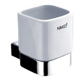 NIMCO KIBO držák na kartáčky 75x110x95mm, keramický pohárek, chrom