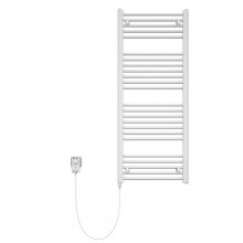 KORADO KORALUX LINEAR CLASSIC - E koupelnový radiátor 1220/450, tyč vlevo ze skříně/zásuvky, bílá RAL9016