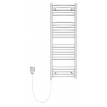KORADO KORALUX RONDO CLASSIC - E koupelnový radiátor 1220/450, tyč vlevo ze skříně/zásuvky, bílá RAL9016