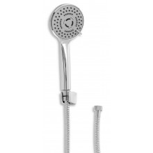 NOVASERVIS sprchová souprava 3-dílná, ruční sprcha pr. 80 mm, 3 proudy, hadice, držák, chrom