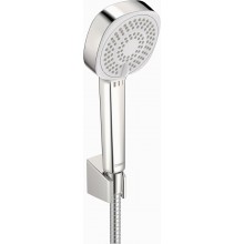 HANSA BASICJET STYLE sprchová souprava 3-dílná, ruční sprcha 96x96 mm, 3 proudy, hadice, držák, Eco, chrom