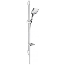 HANSGROHE RAINDANCE SELECT E 150 3JET sprchová souprava 4-dílná, ruční sprcha 150x150 mm, 3 proudy, tyč, hadice, mýdlenka, chrom