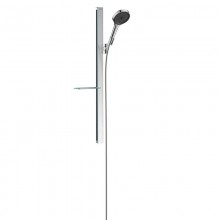 HANSGROHE RAINFINITY 130 3JET sprchová souprava 4-dílná, ruční sprcha pr. 130 mm, 3 proudy, tyč, hadice, polička, EcoSmart, chrom