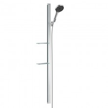 HANSGROHE RAINFINITY 130 3JET sprchová souprava 4-dílná, ruční sprcha pr. 130 mm, 3 proudy, tyč, hadice, polička, chrom