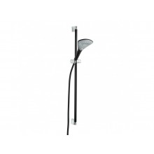 KLUDI FIZZ 3S sprchová souprava 3-dílná, ruční sprcha 270 mm, 3 proudy, tyč, hadice, matná černá/chrom