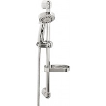 NOVASERVIS sprchová souprava 4-dílná, ruční sprcha pr. 80 mm, 3 proudy, tyč, hadice, mýdlenka, chrom