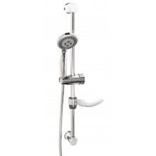 NOVASERVIS sprchová souprava 4-dílná, ruční sprcha, 5 proudů, tyč, hadice, mýdlenka, chrom