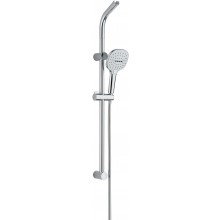 EASY sprchová souprava 3-dílná, ruční sprcha 120x120 mm, 3 proudy, tyč, hadice, chrom