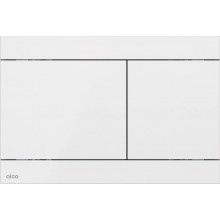 ALCA FLAT FUN-WHITE ovládací tlačítko pro dvě splachování, ušlechtilá ocel, nerez/lesklá bílá