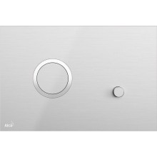 ALCA FLAT STING-INOX ovládací tlačítko pro dvě splachování, Anti-fingerprint, ušlechtilá ocel, polomatná/lesklá nerez