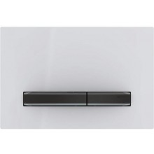 GEBERIT SIGMA 50 ovládací tlačítko pro dvě splachování, easy-to-clean, zinek/plast, bílá/černý chrom