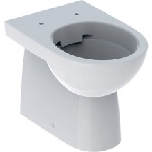 GEBERIT SELNOVA stojící WC 355x530x400mm, s hlubokým splachováním, vzadu rovné k stěně, vodorovný nebo vertikální odpad, částečně uzavřený tvar, Rimfree, bez nádržky, keramika, bílá