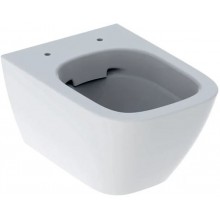GEBERIT SMYLE SQUARE závěsné WC 350x490x330mm, s hlubokým splachovaním, zkrácené vyložení, uzavřený tvar, Rimfree, bílá