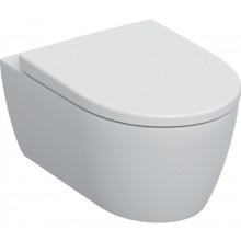 GEBERIT ICON závěsné WC 360x530x375mm, s hlubokým splachováním, uzavřený tvar, Rimfree, s WC sedátkem a soft-close, bílá