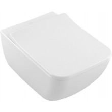 VILLEROY & BOCH VENTICELLO combi-pack závěsný klozet 375x560mm, s WC sedátkem Slimseat line, bílá Alpin